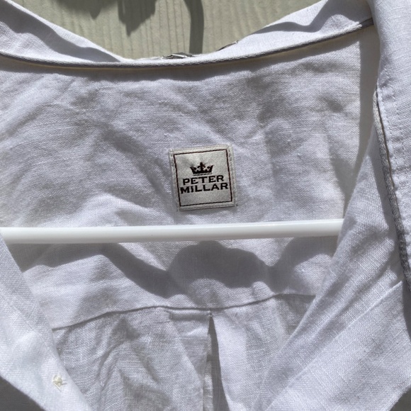 Peter Millar Men’s Linen button shirt size Large - Picture 2 of 8